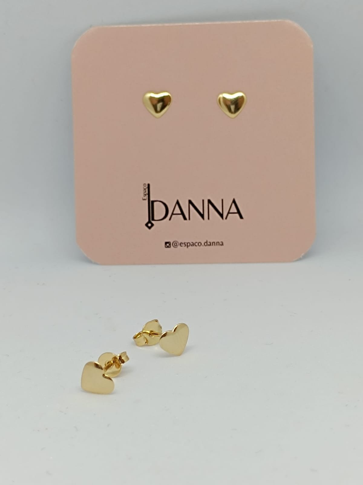 BRINCO FOLHEADO A OURO - CORAÇÃO