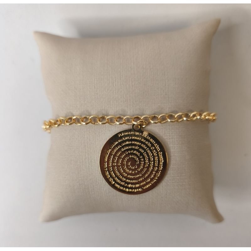 Pulseira medalhão Pai Nosso